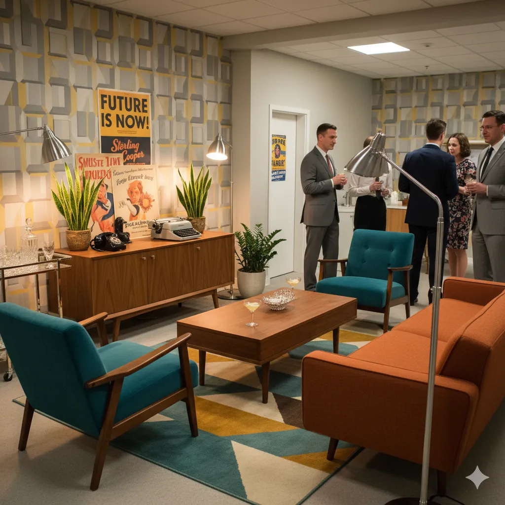 Corporate retro event styling